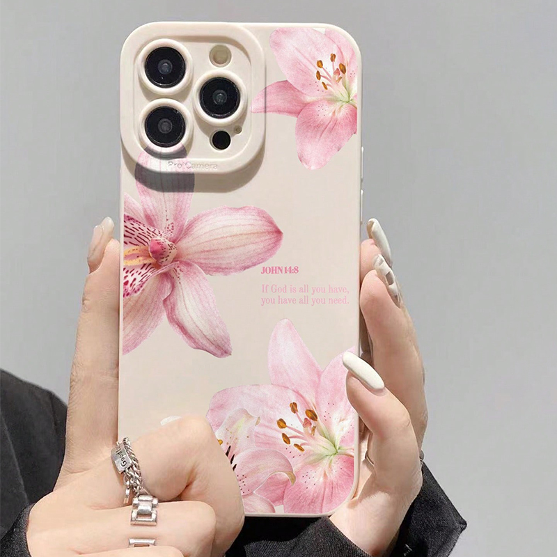 Phone Cases Online - Синий силиконовый чехол с цветочным принтом