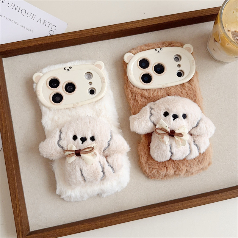 Phone Cases For Iphone 13 - Теплый пушистый плюшевый чехол для телефона