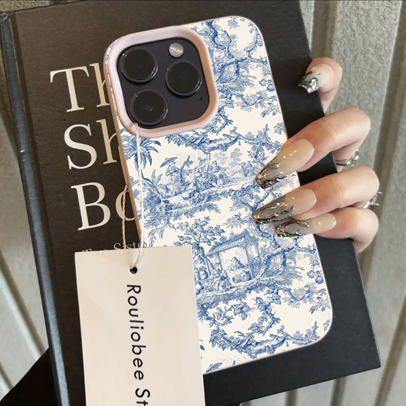 Phone Cases Blue - Модный сине-белый фарфоровый чехол для телефона
