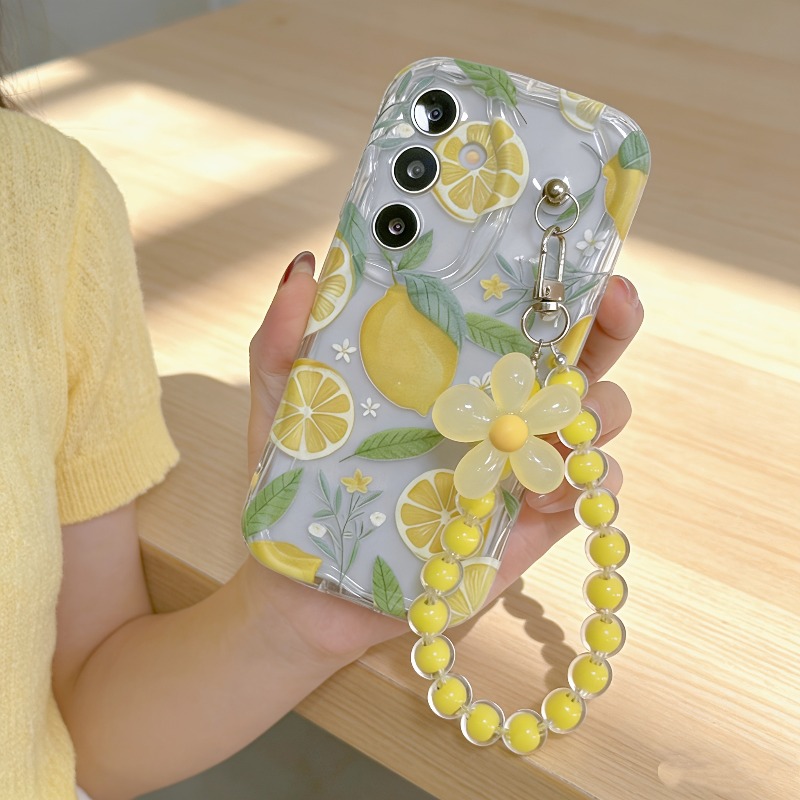 Phone Cases Yellow - Желтый чехол-накладка с лимонным цветком и