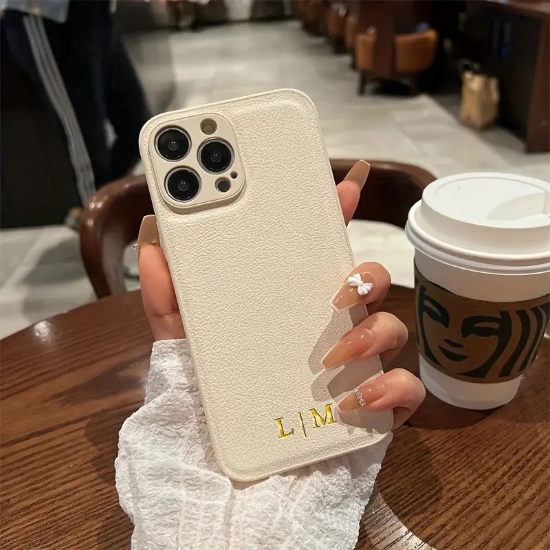 Phone Cases Personalised - Персонализированный кожаный чехол с именем для