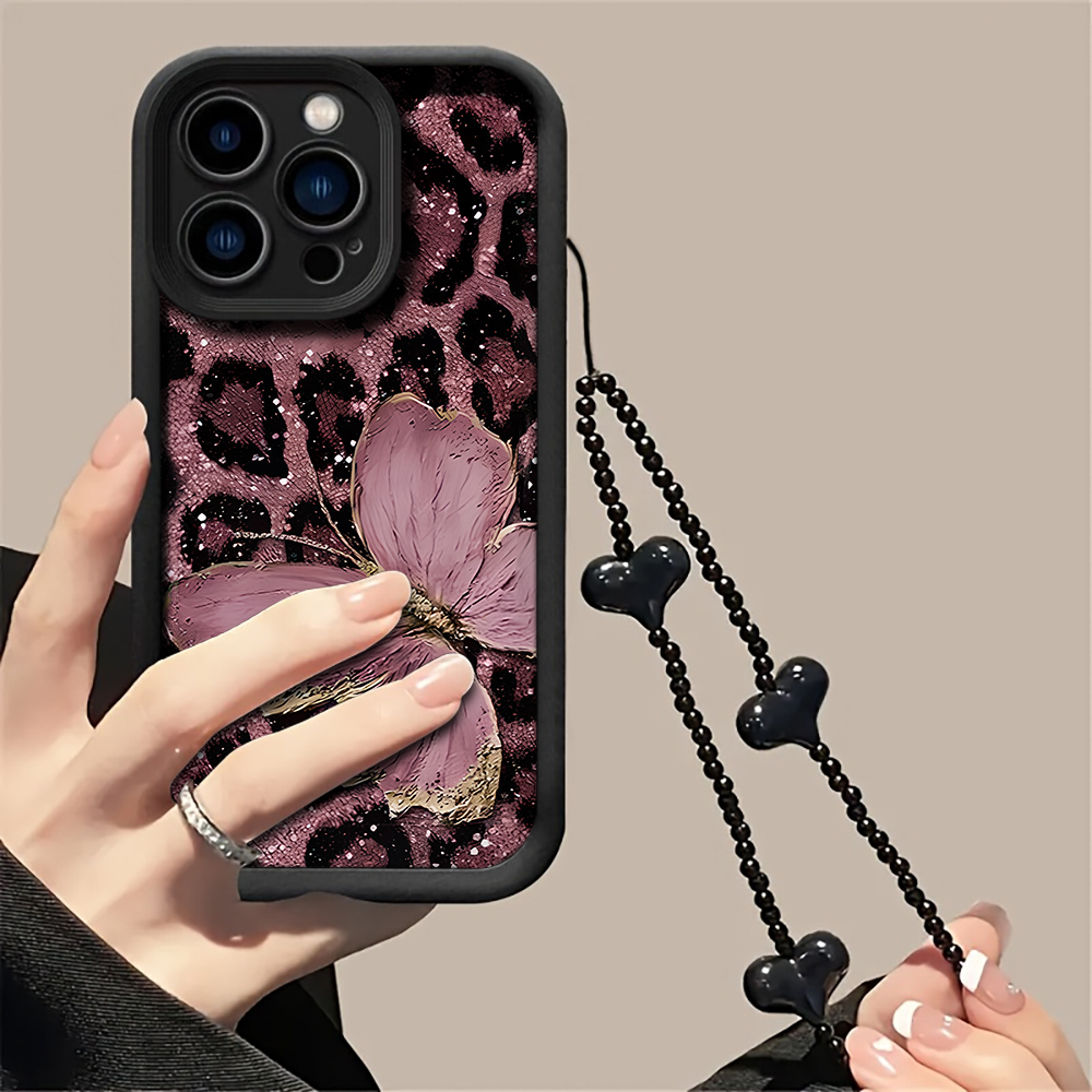 Phone Cases With Charms - Чехол с ретро-леопардовым принтом для Samsung