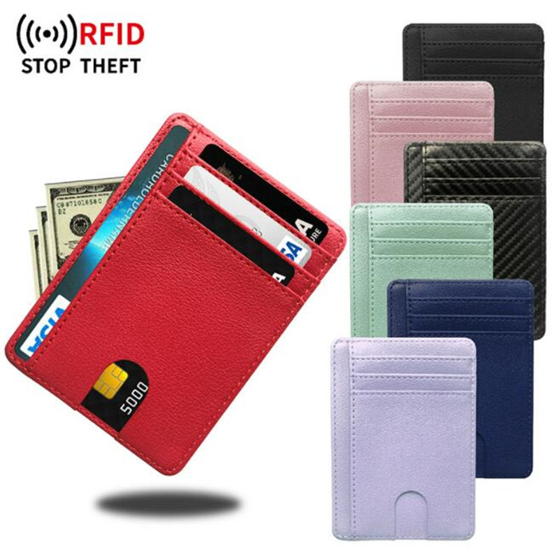 Slim Card Slot Case - Тонкий кожаный кошелек с блокировкой RFID,