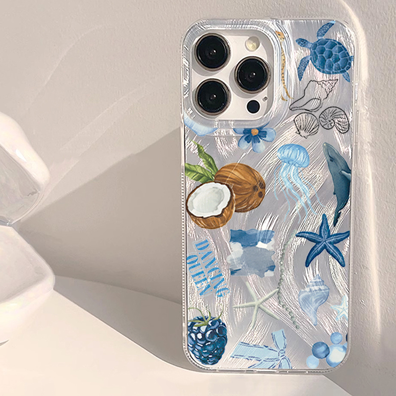 Phone Cases Blue - Противоударный чехол Blue Ocean Beach для