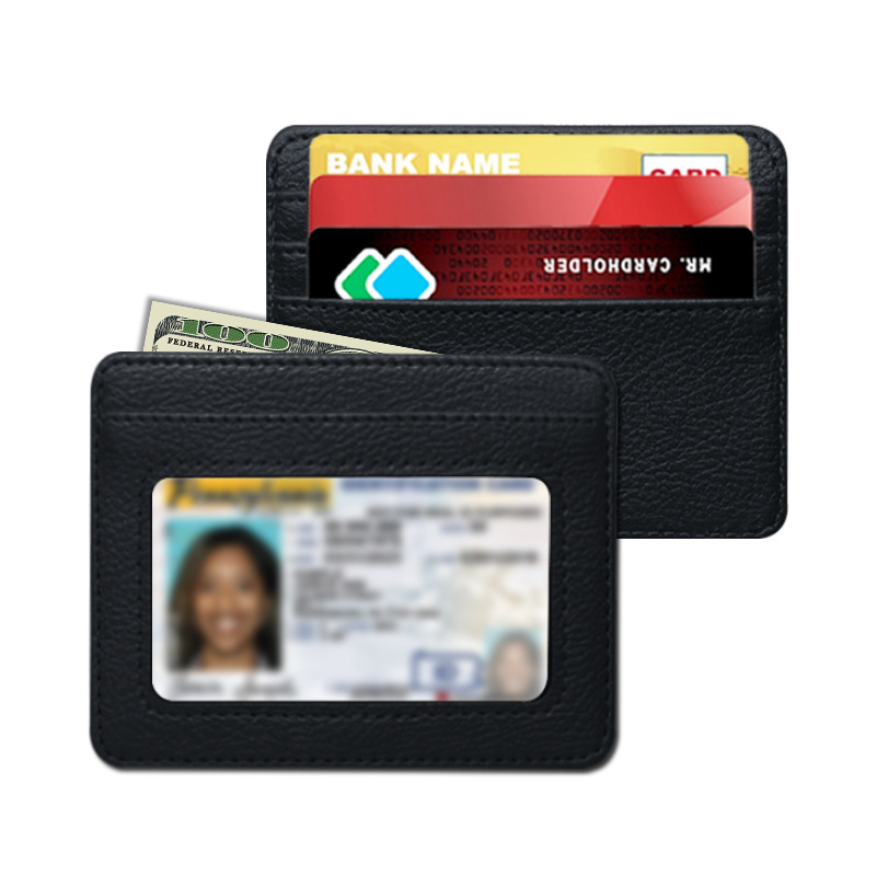Slim Card Slot Case - Тонкий мини-кошелек из искусственной кожи, тонкий