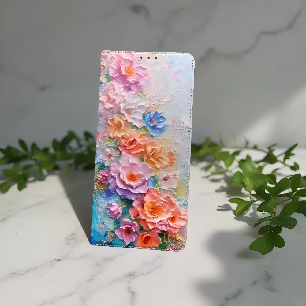 Phone Cases Samsung S25 - Кожаный чехол-кошелек с магнитной застежкой и
