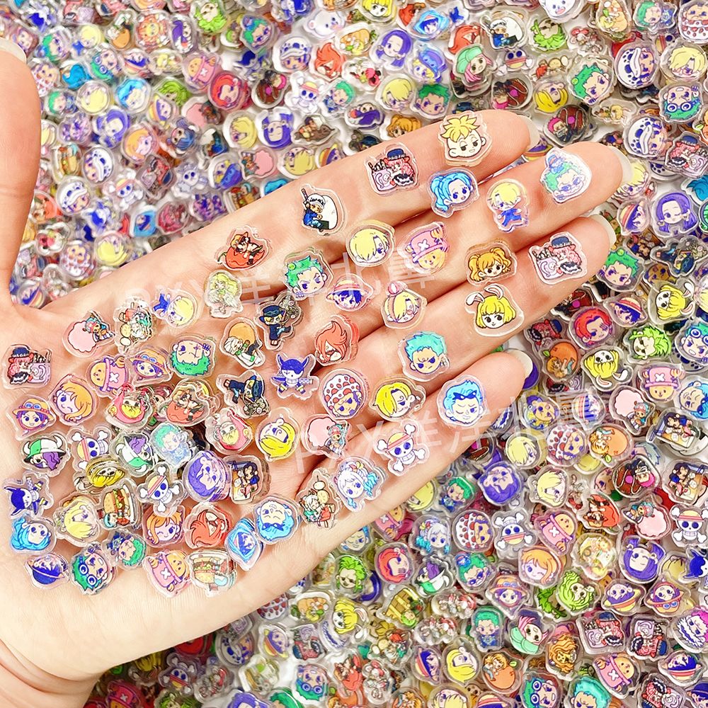 Phone Cases With Charms - 100 миниатюрных акриловых подвесок One Piece