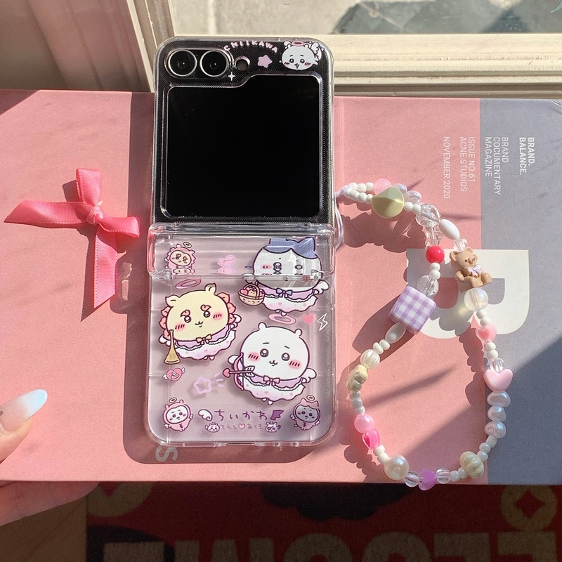 Phone Cases With Wallet - Милый мультяшный аниме-чехол-кошелек Chiikawa Usagi Hachiware