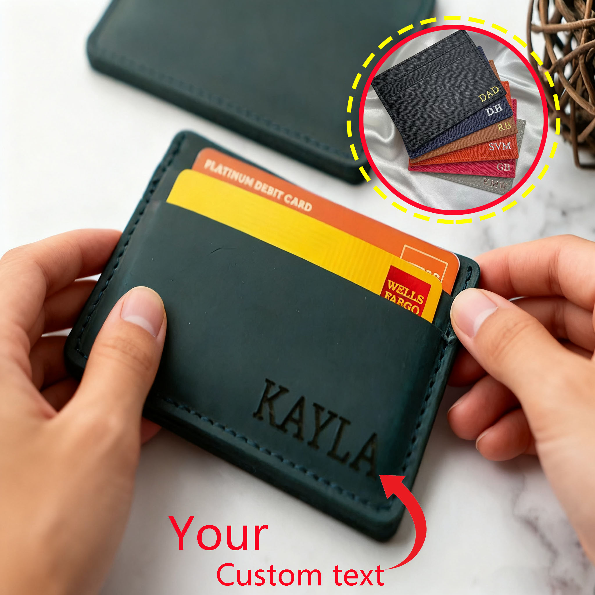 Slim Card Slot Case - Высококачественный кожаный держатель для удостоверений личности