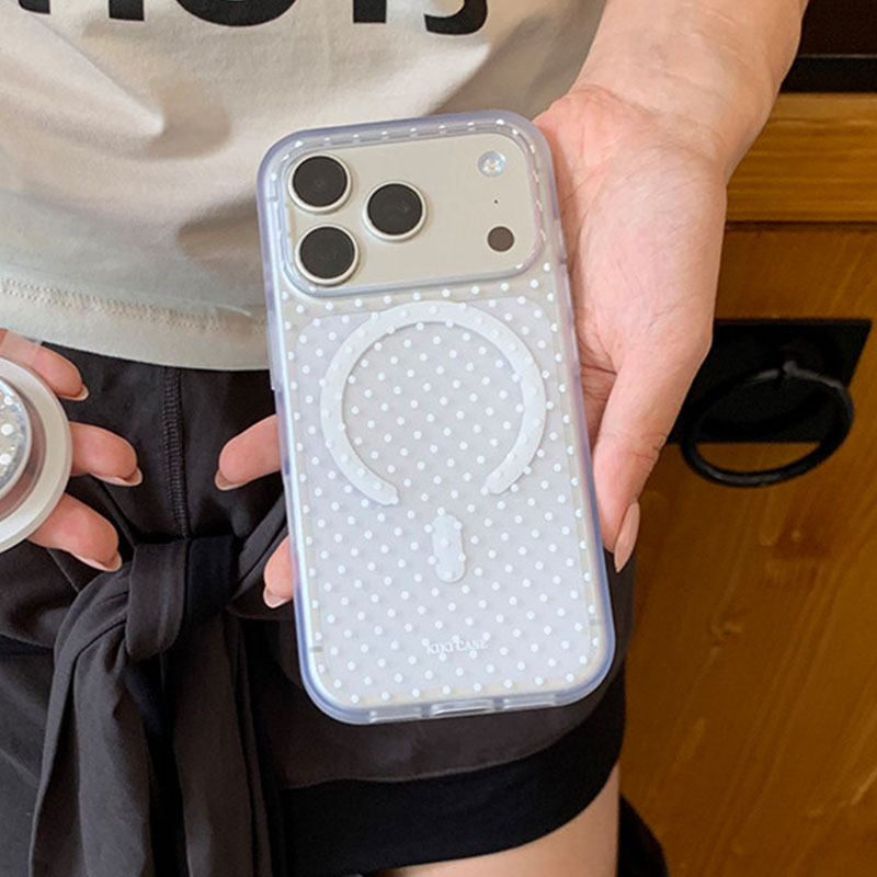 Phone Cases With Magsafe - Минималистичный чехол в горошек с поддержкой